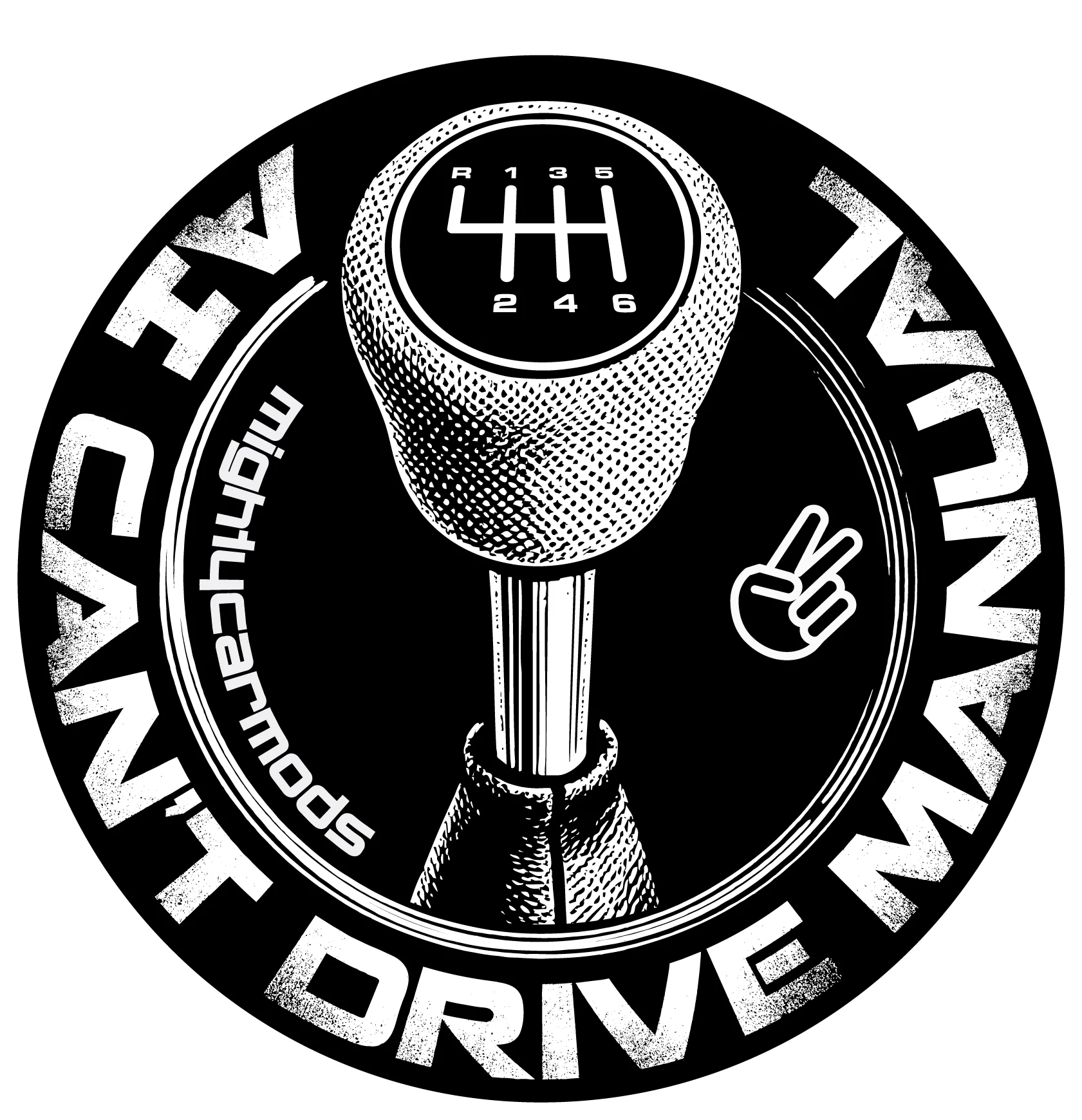 Ai Can't Drive Manual Sticker